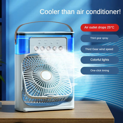 Zohho™ 3-IN-1 MINI AIR COOLER: PORTABLE FAN, HUMIDIFIER & NIGHTLIGHT FOR PERSONAL COOLING