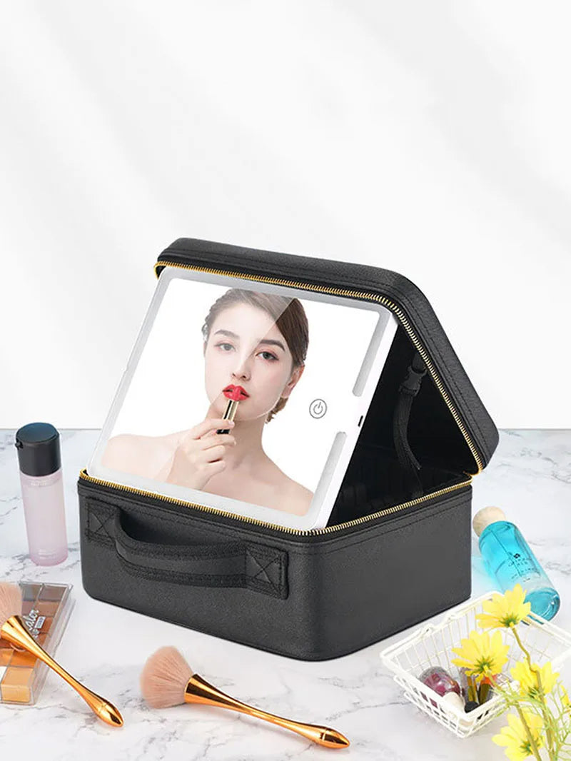 Makeup Travel Bag With LED Mirror