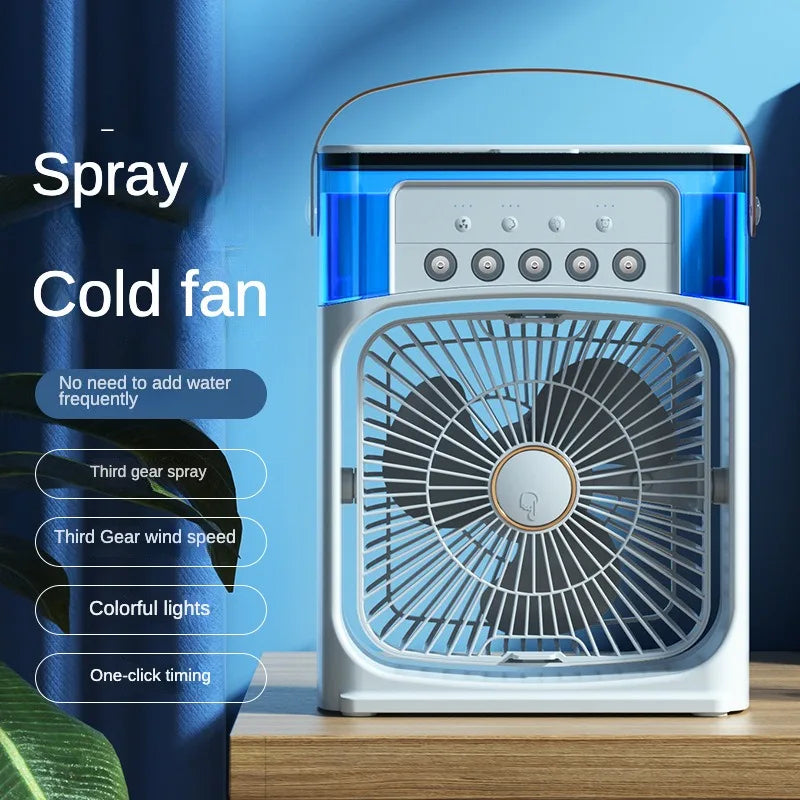 Zohho™ 3-IN-1 MINI AIR COOLER: PORTABLE FAN, HUMIDIFIER & NIGHTLIGHT FOR PERSONAL COOLING