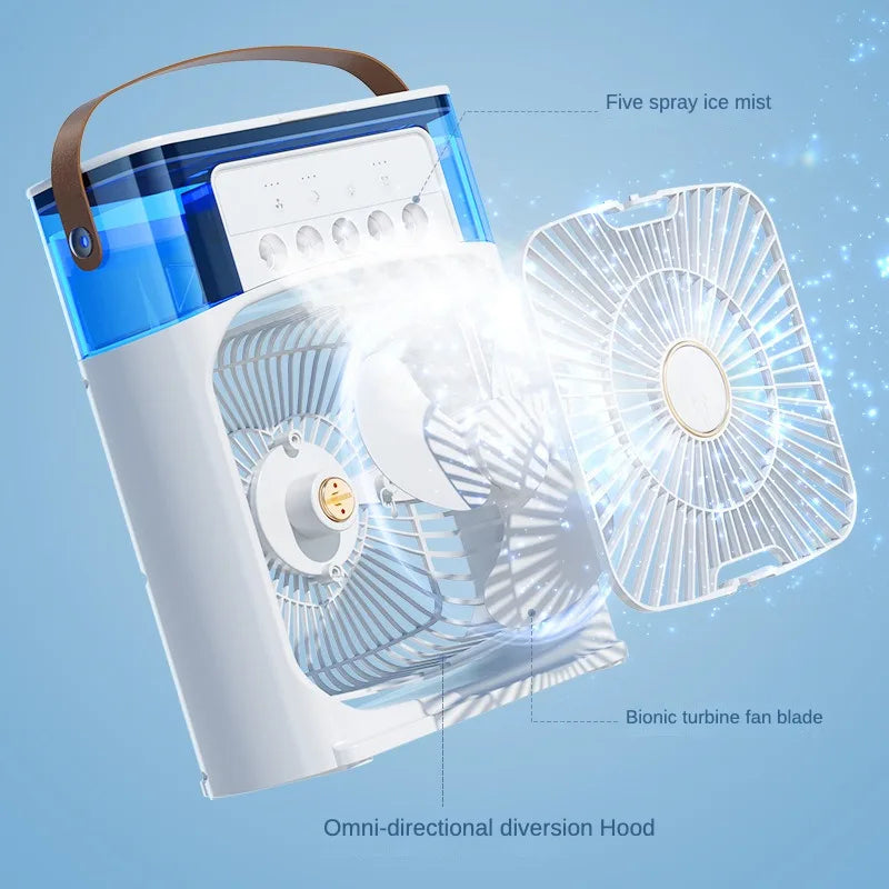 Zohho™ 3-IN-1 MINI AIR COOLER: PORTABLE FAN, HUMIDIFIER & NIGHTLIGHT FOR PERSONAL COOLING